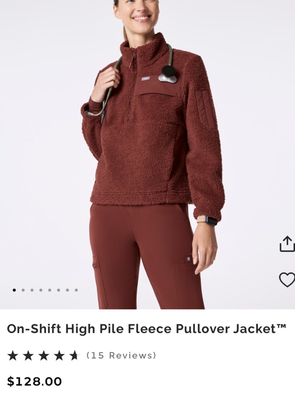 FIGS | On-Shift High Pile Fleece Pullover Jacket™